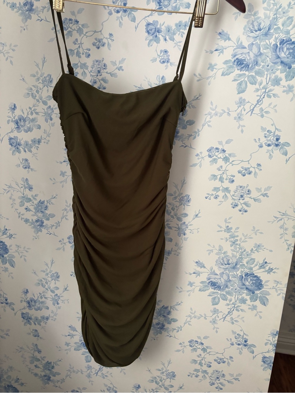 Princess Polly Olive Ruched Mini Slip Dress